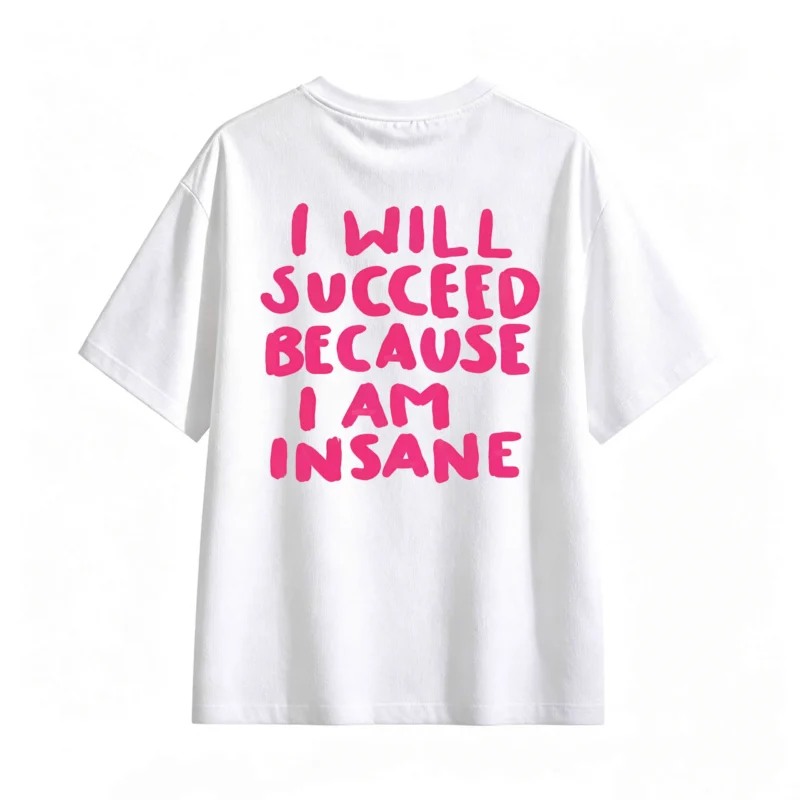 主图_2 Remera Algodón Estampada I Will Succeed Frase Casual Calidad