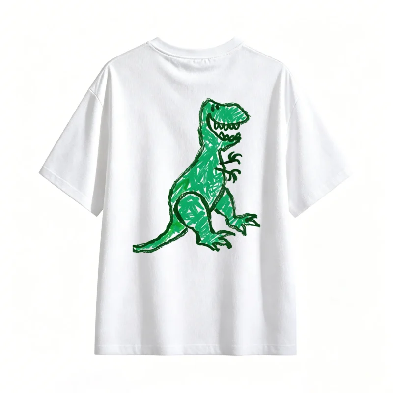 Remera Algodón Estampado Dinosaurio Rex Diseño Creativo
