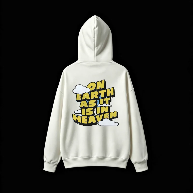 主图_2 Buzo capucha estampado frase On Earth vintage