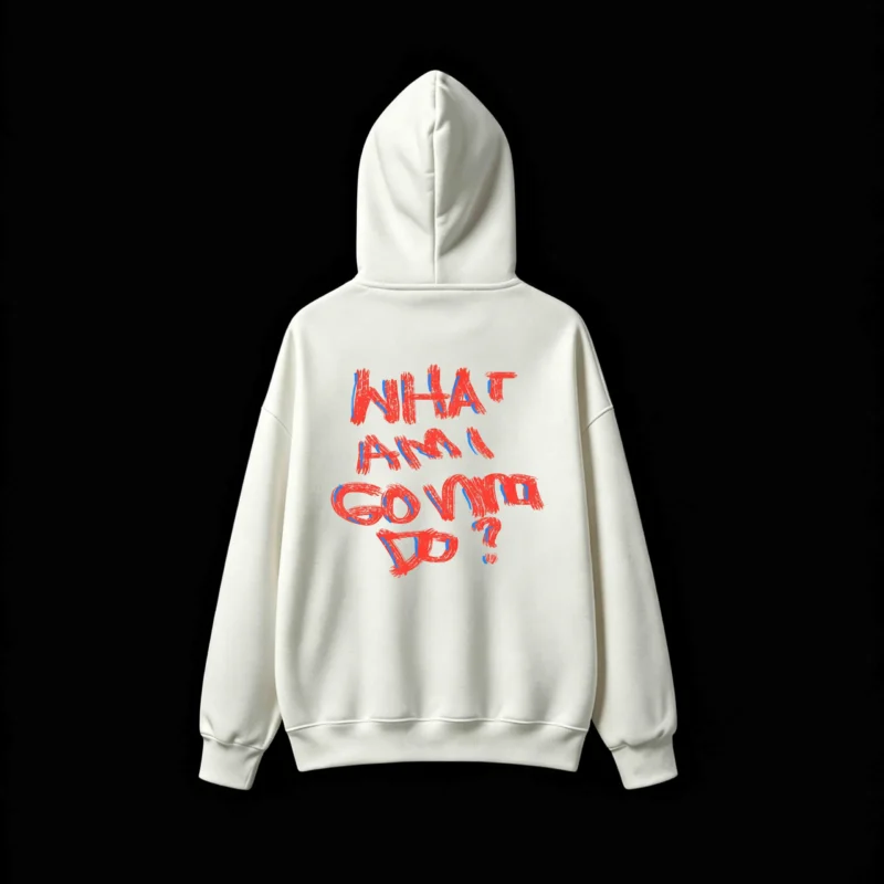 Buzo capucha estampado What Am I Gonna Do