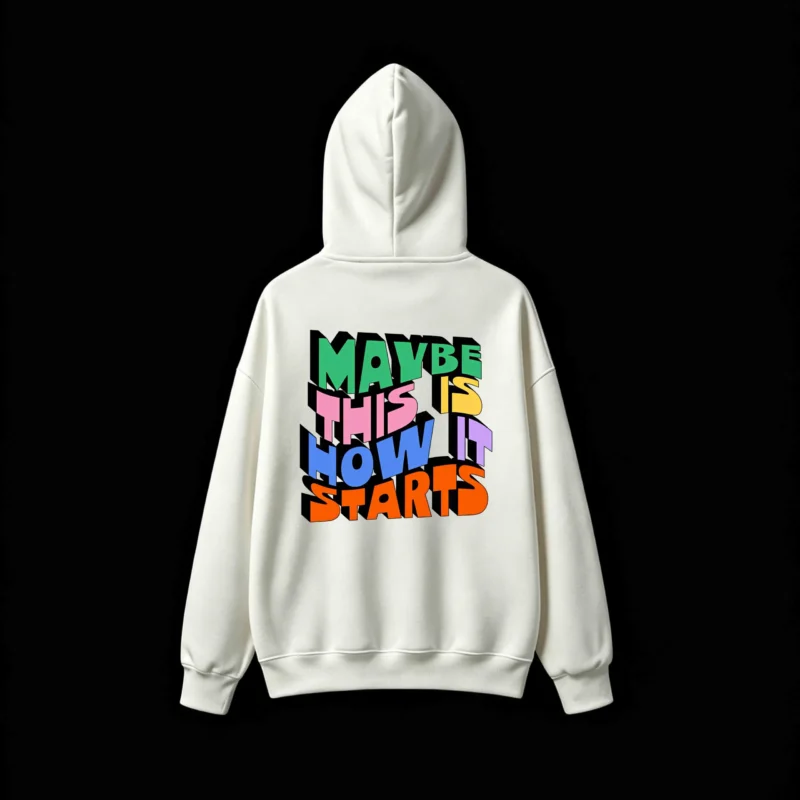 Buzo capucha estampado diseño retro