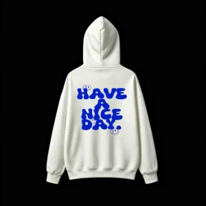 Buzo capucha estampado frase Have A Nice Day