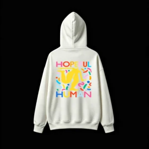 主图_2 Buzo capucha estampado Hopeful Human colorido