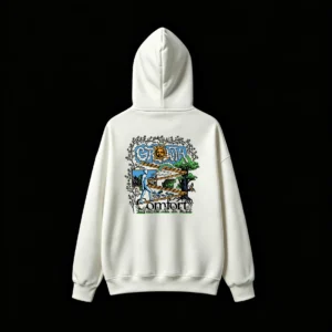 Buzo capucha estampado Growth surrealista