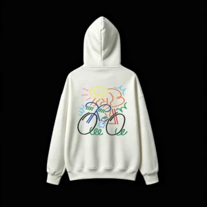 主图_2 Buzo capucha estampado bicicleta arte abstracto