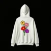 Buzo capucha estampado flores coloridas pop art