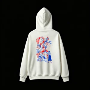 主图_2 Buzo capucha estampado arte surrealista original