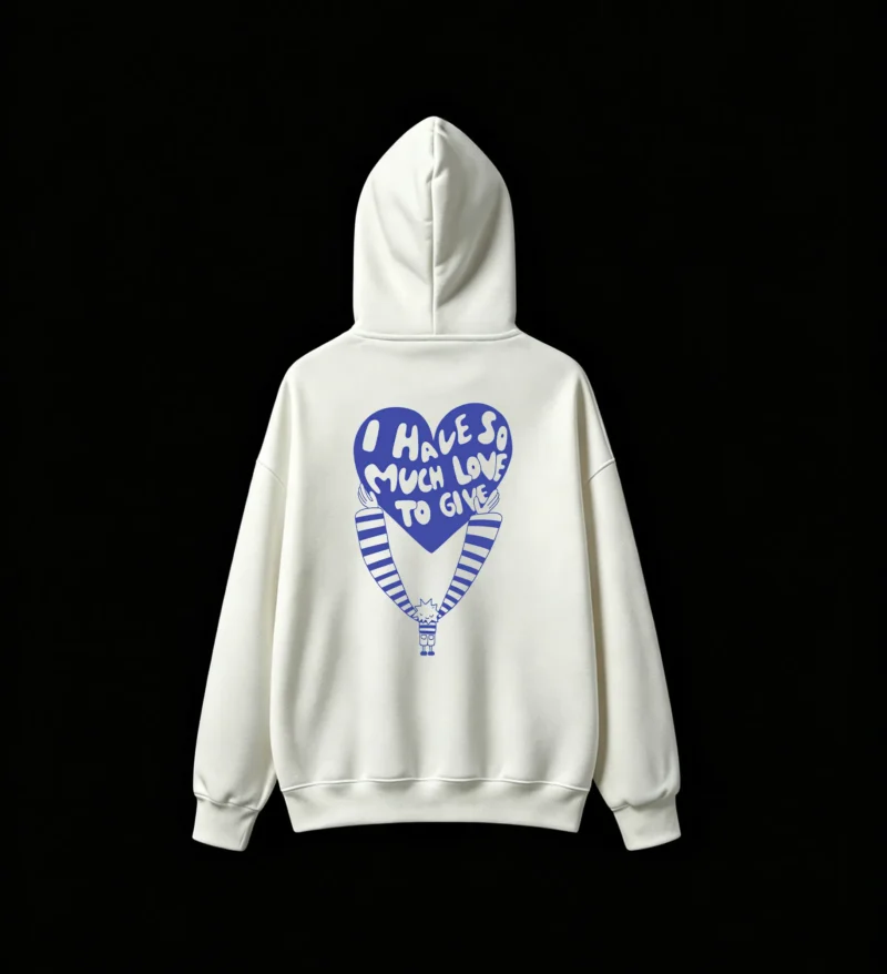 主图_2 Buzo capucha estampado frase Love gráfica