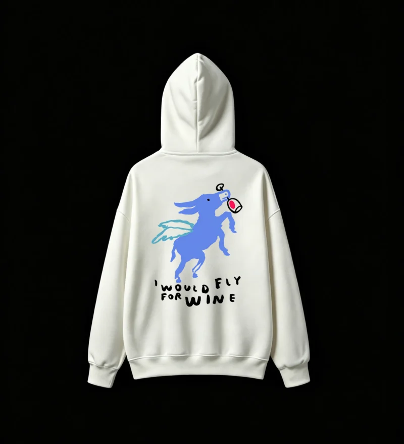 主图_2 Buzo capucha estampado burro alado ilustración