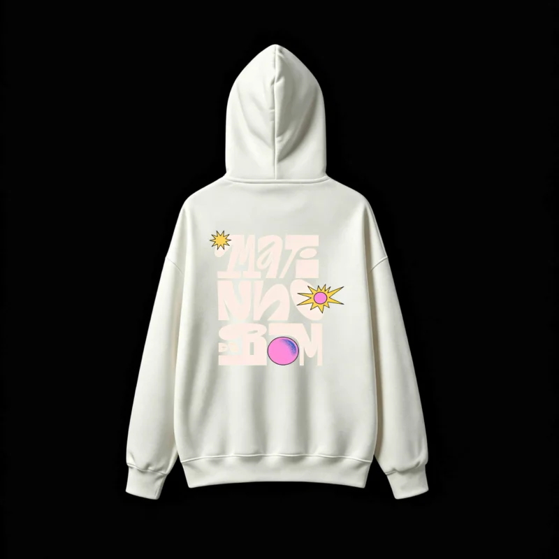 主图_2 Buzo capucha estampado diseño retro gráfico