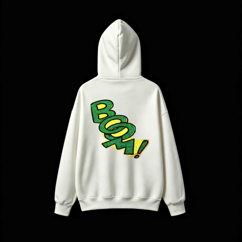 Buzo capucha estampado Boom cómic pop art