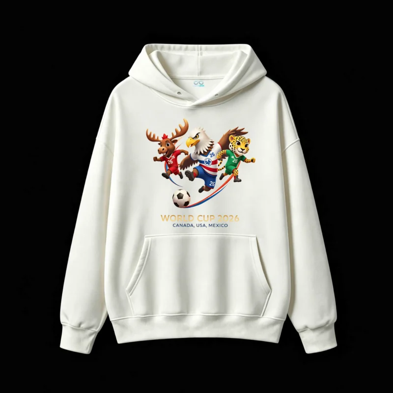 主图_2 World Cup 2026 Soccer Mascot Graphic Hoodie