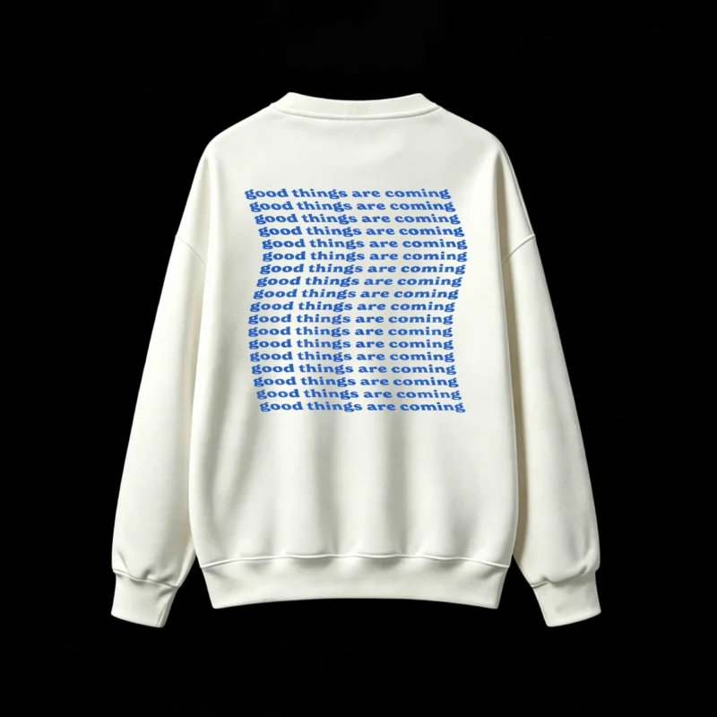 主图_2 BUZOS CUELLO REDONDO DE ALGODÓN ESTAMPADO GOOD THINGS, CORTE OVERSIZE, ESTILO URBANO