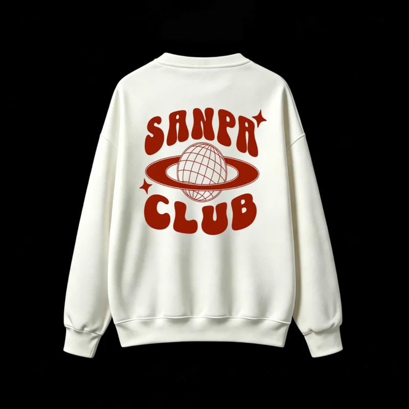 Buzo cuello redondo, estampa Sanpa Club retro
