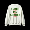 主图_2 Buzo cuello redondo, estampa frase God Is The Good Time