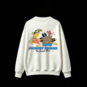 Journey Record Vintage Cartoon Graphic Sweatshirt