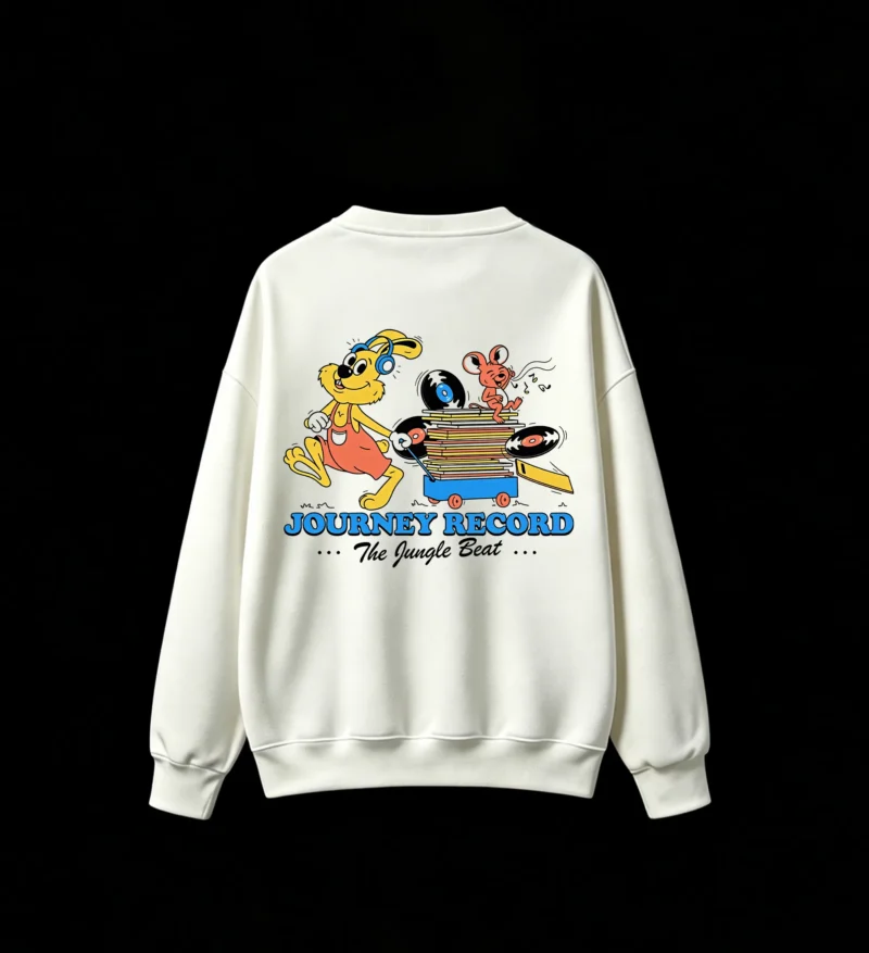 主图_2 Journey Record Vintage Cartoon Graphic Sweatshirt