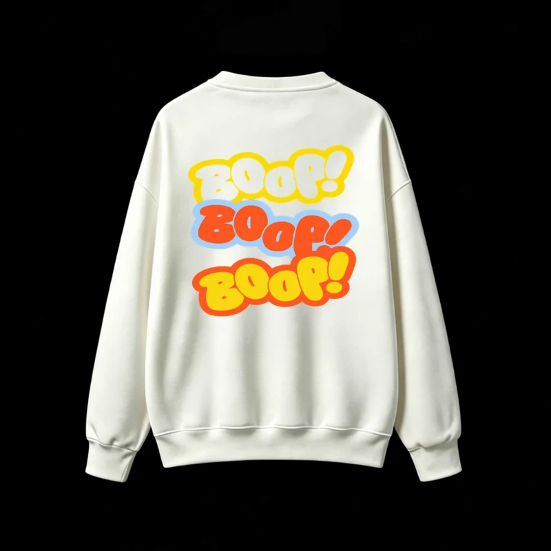 Buzo cuello redondo, estampa Boop retro pop art