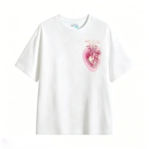 Remera Algodón Estampado Corazón Anatómico Diseño Vintage