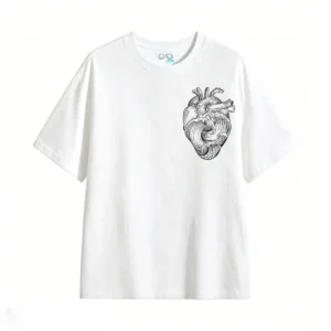 Remera Algodón Estampado Corazón Galaxia Premium Casual