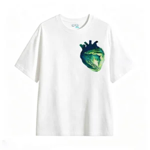 Remera Algodón Estampado Corazón Manos Arte Abstracto Premium