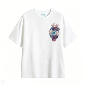 Remera Algodón Estampado Corazón Marino Abstracto Premium