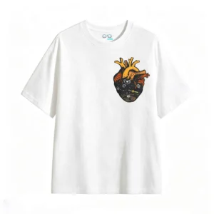 Remera Algodón Estampado Corazón Espacial Diseño Premium