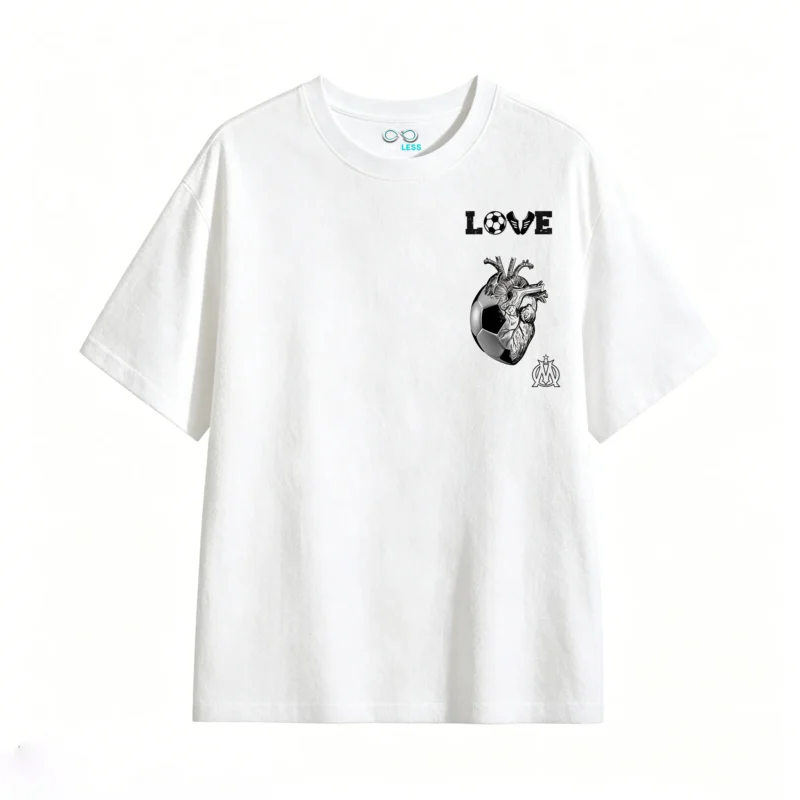 主图_2 Remera Algodón Estampada Corazón Fútbol Sport Casual Premium