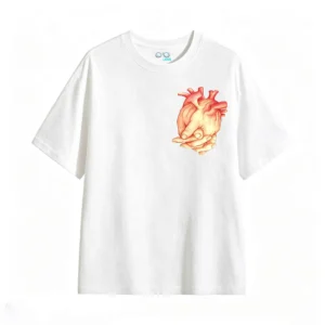 Remera Algodón Estampado Corazón Manos Diseño Artístico Premium