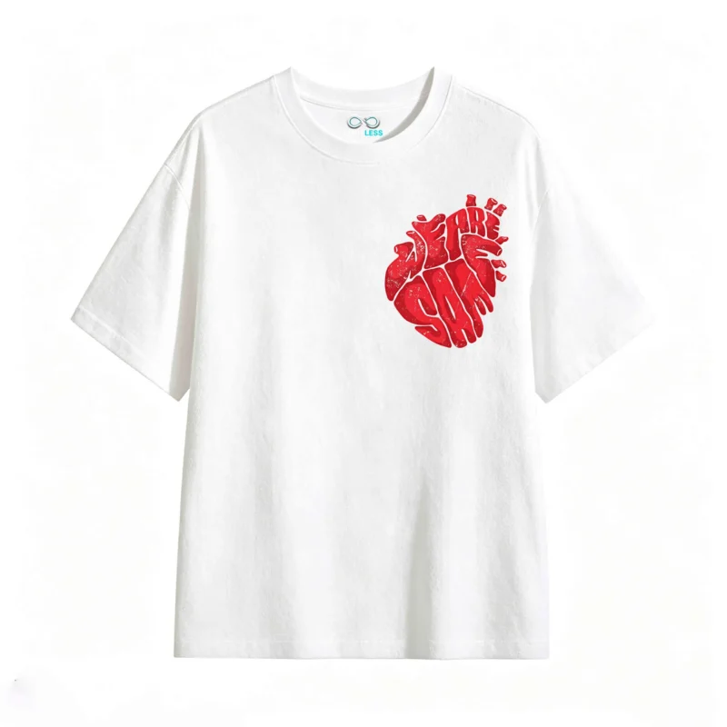 Remera Algodón Diseño Corazón Urbano Estampado Premium Casual