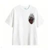 主图_2 Remera Algodón Estampada Corazón Fuego Diseño Urbano Trendy