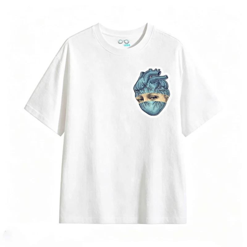 主图_2 Remera Algodón Estampado Corazón Anatómico Arte Urbano Trend