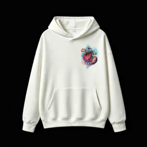 Buzo con Capucha Algodón Estampado Corazón Surrealista Arte Botánico