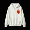 主图_2 Buzo con Capucha Algodón Estampada Corazón Fuego Diseño Urbano Casual