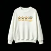 无帽白卫正 Buzo cuello redondo Argentina 3 estrellas, doble estampado oversize unisex