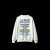 Buzo cuello redondo Malvinas 3 estrellas, doble estampado oversize