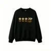 无帽黑卫正 Buzo cuello redondo Argentina 3 estrellas, doble estampado oversize unisex