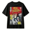 Remera Messi Spiderman Copa Mundial algodón oversize unisex