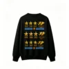 无帽黑背 Buzo cuello redondo Argentina 3 estrellas, doble estampado oversize unisex