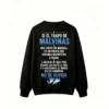 Buzo cuello redondo Malvinas 3 estrellas, doble estampado oversize