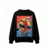 无帽黑背 Buzo cuello redondo Spiderman, doble estampado oversize unisex