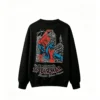 无帽黑背 Buzo cuello redondo Spiderman, doble estampado oversize algodón