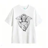 白t Gothic Angel Back Print T-Shirt