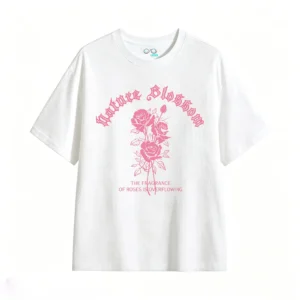 Flower Blossom Roses Back Print T-Shirt