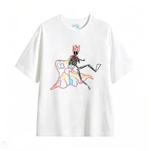 Creative Crown Ghost Back Graphic T-Shirt