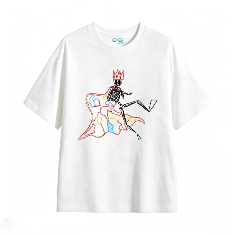 白t Creative Crown Ghost Back Graphic T-Shirt