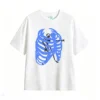 白t Skeleton Rib Cage Back Print T-Shirt