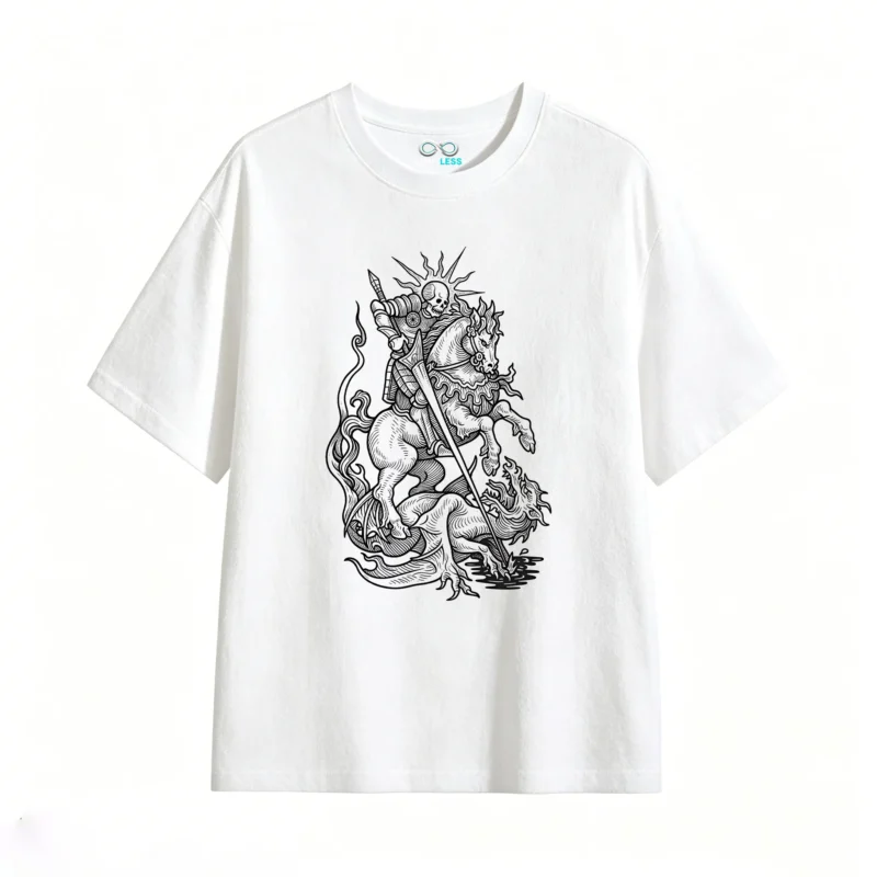 白t Gothic Dark Fantasy Back Print T-Shirt