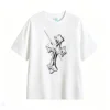 白t Gothic Cross Star Back Print T-Shirt