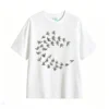 白t Flying Birds Back Print T-Shirt Aesthetic Nature Graphic Tee